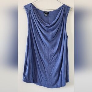 Halogen Blue Draped Tank Top